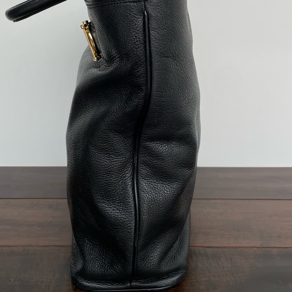 Tory Burch Pebble Leather Jayden Tote - Black - Picture 8 of 15